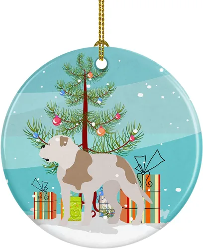 Miniatura 66 de Caroline's Treasures American Toy Fox Terrier - Adorno de cerámica de Navidad para colgar en el árbol de Navidad, decoración para el hogar, Navidad
