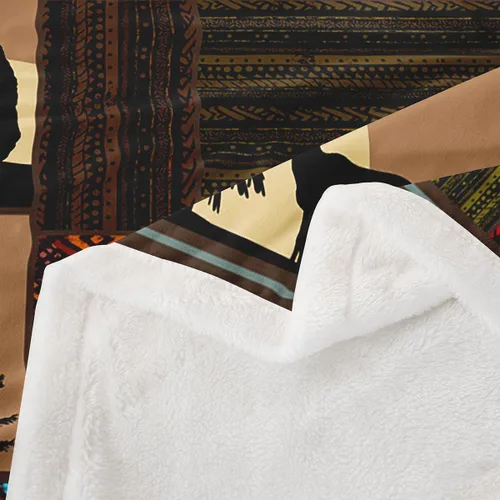 Miniatura 67 de Manta Throw con Estampado Egipcio Dorado Estilo Antiguo Egipto Manta Sherpa Patrón de Jeroglíficos del Antiguo Egipto Manta de Vellón para Niños