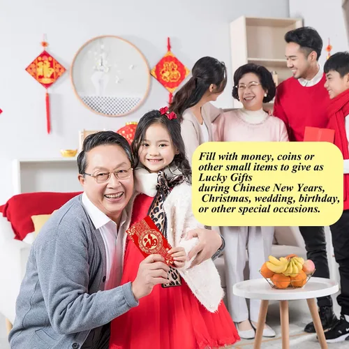 Miniatura 5 de Sobres rojos resistentes para Año Nuevo chino, sobres de dinero de la suerte, sobres de dinero de regalo, paquetes rojos Hong Bao para festival