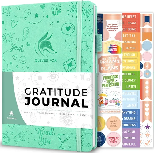 Miniatura 12 de Clever Fox Diario de gratitud grande – Diario de felicidad, positividad y afirmación – Cuaderno diario inspirador, 3 meses, 8.3 x 11 pulgadas