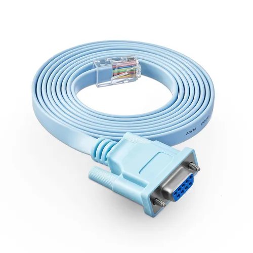 Miniatura 8 de Cable serial recto DB9 RS232, macho de 6 pies a hembra 9 pines recto a través del cable de extensión