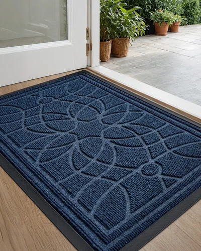 Miniatura 20 de DEXI - Felpudo para puerta exterior, alfombra de entrada de perfil bajo y resistente antideslizante para el recibidor, alfombras de bienvenida que