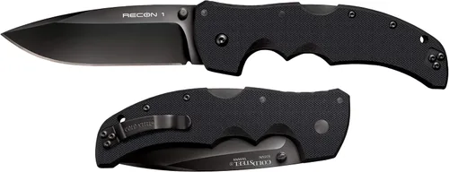 Miniatura 4 de Cold Steel Recon 1 Series Cuchillo plegable táctico con bloqueo Tri-Ad y clip de bolsillo, Mini Recon 1 cuchillo plegable de punta de lanza