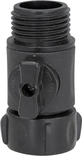 Fimco 7771873 (OEM No. 5143419) Válvula de cierre simple para rociadores de césped y jardín con colectores, tamaño de orificio de 3/4", nailon negro