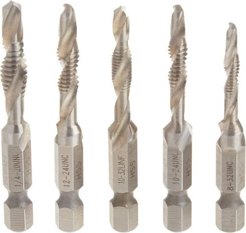 Miniatura 3 de Set de grifos taladros DeWalt dwadtqtr5set impacto listo 5 piezas, capacidad de 1/4 pulgadas
