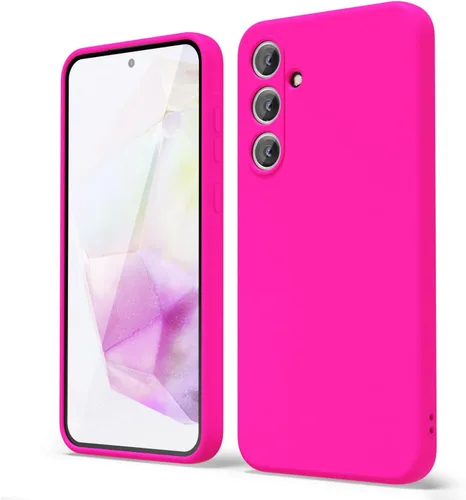 Miniatura 217 de oakxco Funda para teléfono Samsung Galaxy A12 con agarre de silicona líquida, linda delgada fina suave cubierta de gel de goma TPU lisa para mujeres