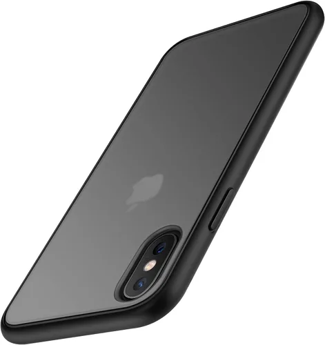 Miniatura 8 de TENDLIN Compatible con iPhone Xs Max, funda translúcida mate dura con parachoques de silicona suave, cómoda funda (azul)