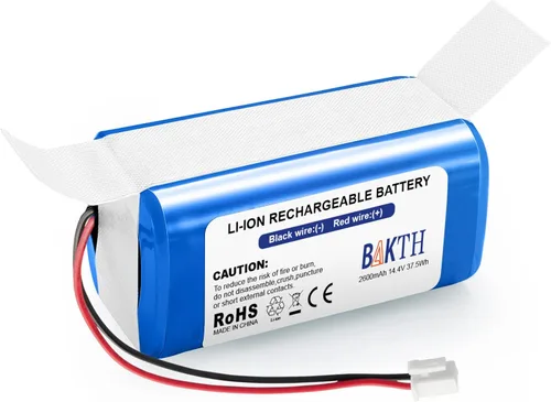 BAKTH Batería de repuesto RVBAT850 de 14.4V 2600mAh para Shark Ion R75, R85, RV761, RV850C, RV851WV, RV871, RV1000S, RV1100VL, RV1001AE, UR1000SR,