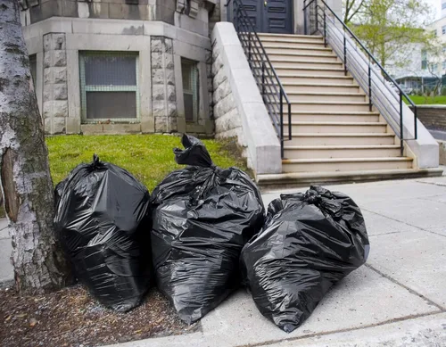Miniatura 6 de Veska Bolsas de basura de 55 galones, (paquete económico de 50 bolsas con lazos), bolsas de basura grandes de 55 galones, bolsas de basura