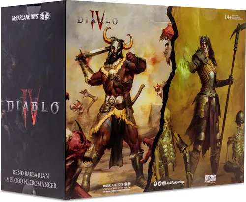 Miniatura 15 de McFarlane Toys - Diablo IV Rend Bárbaro y Nigromante de Sangre Paquete de 2 Figuras Posadas con Etiqueta de Oro 1:12 Escala 1:12, Etiqueta Dorada