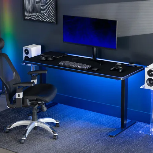 Miniatura 8 de VIVO DESK-PAD60-24 - Alfombrilla de escritorio grande de 60 x 24 pulgadas con iluminación RGB para ambiente de oficina y juegos inmersivos