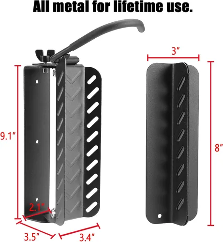 Miniatura 4 de PHUNAYA Soporte de pared vertical para bicicleta, ganchos giratorios para bicicleta, para garaje, pared de garaje, ganchos para bicicletas, jardín