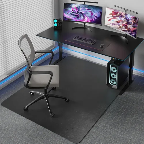 Miniatura 16 de TYDLE Tapete transparente para silla, de 36 x 48 pulgadas, tapete para silla de oficina para suelos duros, tapete de vinilo para sillas