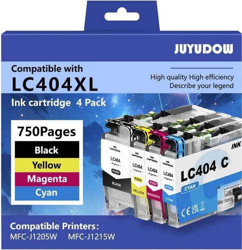 Miniatura 6 de LC404XL - Cartuchos de tinta para impresora Brother LC404XL compatibles con impresoras MFC-J1205W MFC-J1215W MFC-J1205W XL MFC-J1215W XL