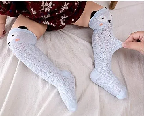 Miniatura 7 de QandSweet Calcetines hasta la rodilla para bebé, calcetines antideslizantes para recién nacidos, calcetines antideslizantes