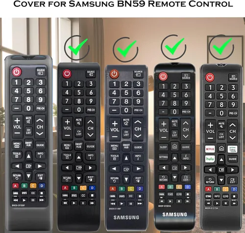 Miniatura 7 de Funda de silicona para control remoto de Samsung, funda de silicona para BN59-01199F Smart TV Control Skin Sleeve Negro