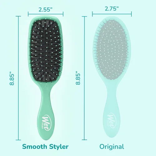 Miniatura 5 de Wet Brush Potenciador de Brillo, Aqua, Cerdas Naturales de Jabalí con Tecnología IntelliFlex Ultra-Suave, Deja el Cabello Brillante y Suave, Cepillo