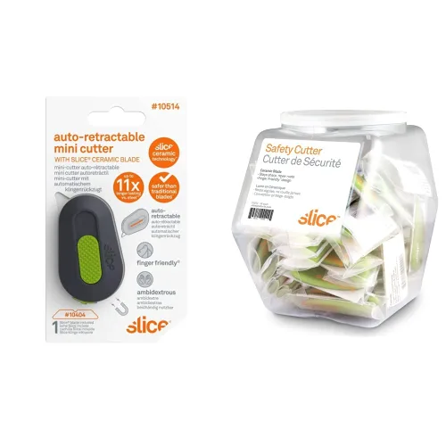 Miniatura 8 de Slice 10515 Mini cortador de caja y micro hoja de cerámica, cortador de seguridad, apto para dedos, corta embalaje de ampolla, papel e ideal