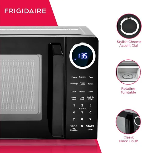 Miniatura 8 de FRIGIDAIRE Horno microondas de cocina para encimera, negro, 0.9 pies cúbicos (900 vatios), 15.5 pulgadas de profundidad x 19 pulgadas de ancho x