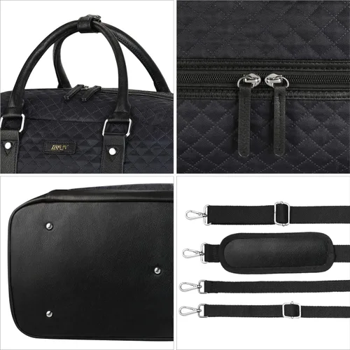 Miniatura 146 de IBFUN Bolsas de fin de semana para mujer, bolsa grande de lona para viaje, bolsa de viaje con compartimento para zapatos, 21 pulgadas, juego de 3