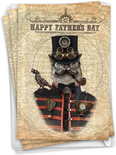 Miniatura 11 de NobleWorks - Paquete de 3 divertidas tarjetas de felicitación del día del padre con sobres (1 diseños, 3 cada uno) - Bangkok C0128FDG-C3x1