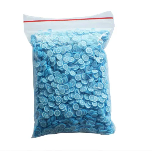 Miniatura 10 de 3.53 oz/bolsa de aguacate polímero arcilla rebanadas para manualidades DIY pequeño lindo 0.197 in plástico fruta klei barro partículas Aguacate
