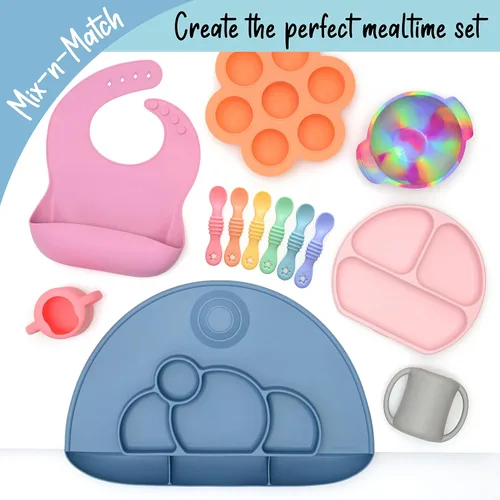 Miniatura 7 de PrimaStella Cucharas de silicona para bebés de 6 piezas, cucharas para bebés de primera etapa, cuchara de entrenamiento para bebés de punta suave