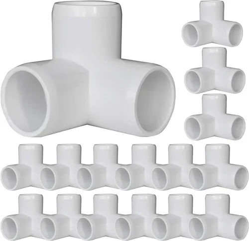 Miniatura 12 de Paquete de 8 accesorios de PVC de 1-1/4”, accesorios de codo de 3 vías para muebles de alta resistencia, accesorios de codo lateral de PVC de 3 vías