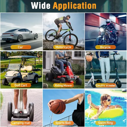 Miniatura 8 de Compresor de aire portátil para inflador de neumáticos, medidor de presión digital de 150 PSI equipado, 20000 mAh de alta capacidad y bomba de aire