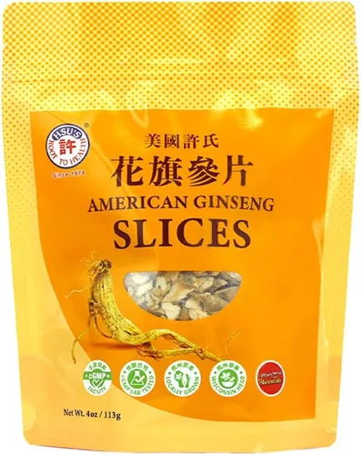 Miniatura 7 de Hsu's SKU 0126-4 Cultivado en Wisconsin Rodajas mixtas de ginseng americano 0126-4 Caja de 4 onzas