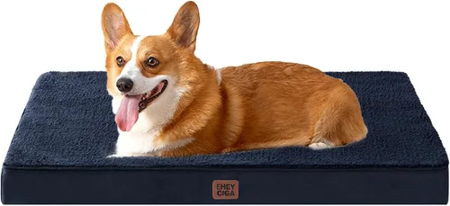 Miniatura 78 de EHEYCIGA Cama ortopédica de espuma para perros grandes, 35 pulgadas de largo x 23 pulgadas de ancho x 3.5 pulgadas de alto, gris claro