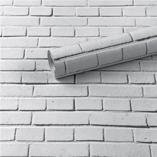 Miniatura 7 de H9217 - Papel tapiz rectangular para despegar y pegar, papel tapiz de ladrillo de 17.7 pulgadas x 9.8 pies, azulejos autoadhesivos de metro, papel