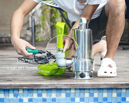 Miniatura 7 de Green Expert Kit de Adaptador de Plástico Multiusos para Manguera de Agua y Bomba de Sumidero Conexión Fácil, Contiene NPT Hembra de 1-1/2" a GHT