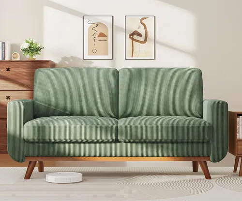 Miniatura 47 de Vesgantti Sofá modular en forma de U de 119 pulgadas, sofá modular de pana con asiento profundo y soporte de resortes, sofá convertible con 2 Beige