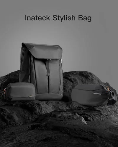 Miniatura 8 de Inateck Bolso bandolera elegante con correa de hombro ajustable, resistente a salpicaduras para hombres y mujeres, cangurera multiusos para viajes