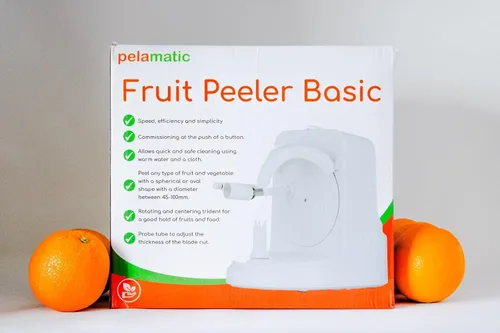 Miniatura 5 de Pelamatic Pelador Eléctrico de Frutas Pelador Automático de Naranja, Manzana, Papa Acero Inoxidable Duradero Versátil y Fácil de Usar Blanco