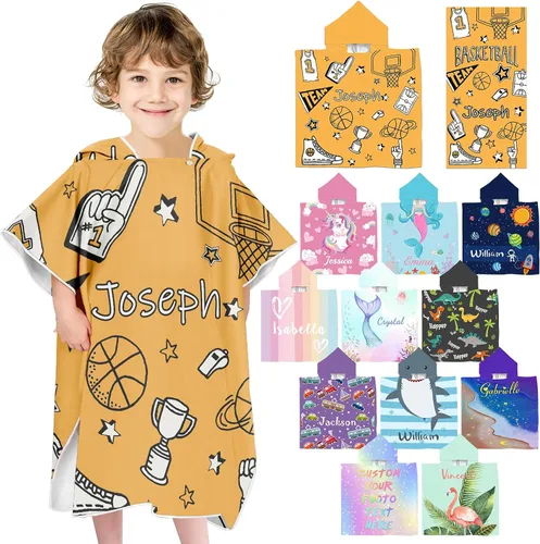 Miniatura 19 de Toallas de playa personalizadas para niños, toallas de playa personalizadas con nombres, regalos personalizados para niños pequeños, niñas