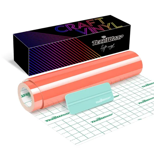 Miniatura 8 de TECKWRAP 001 - Rollo de vinilo adhesivo permanente brillante para cortadores, letreros, álbumes de recortes, manualidades, troqueladores de 12
