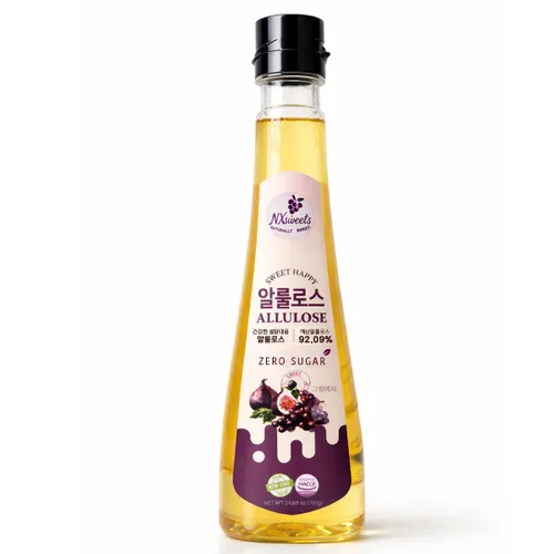 NXsweets - Jarabe de alulosa – Edulcorante líquido cero calorías y cero azúcar, sustituto de azúcar bajo en glucémico, mezcla de stevia y fruta de