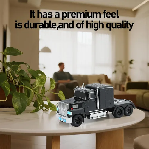 Miniatura 5 de WSTER American Truck Altavoz Bluetooth, modelo de coche retro, inalámbrico portátil con sonido estéreo HD, emparejamiento TWS, reproducción Negro