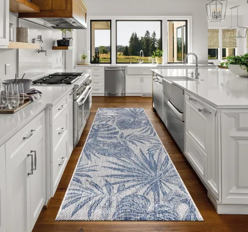 Miniatura 324 de Keen Home Design Alfombra de pasillo para exteriores, 26 x 119 pulgadas, lavable para interiores y exteriores, para patio, cocina, balcón, playa
