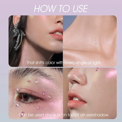 Miniatura 8 de Sombra de Ojos Líquida Metálica Camaleón, Looks de Ojos Multidimensionales, Sombras de Ojos Multicromo con Purpurina Holográfica de Larga Duración