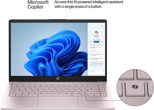 Miniatura 8 de HP Laptop Computer with 1-Year Office 365 for Student Daily Study & Home use, Intel N150, 8GB RAM, 256GB SSD+128GB UFS Storage, Long Battery Life &