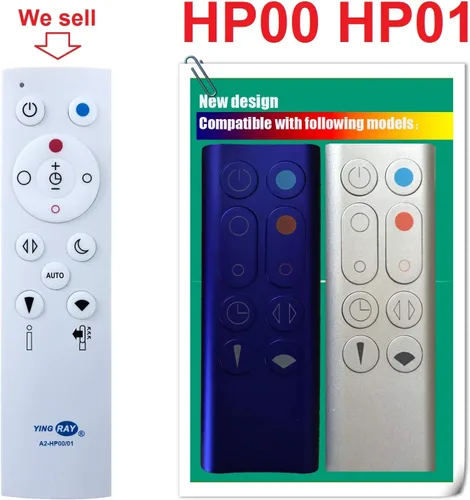 Miniatura 2 de (A2-HP00/01) Mando a distancia de repuesto para Dyson Pure Hot+Cool HP00 HP01 (calentador y ventilador purificador de aire)