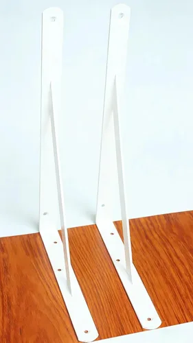 Miniatura 53 de Paquete de 16 soportes de estante resistentes negros de 20 pulgadas de largo x 12 pulgadas de alto con tornillos, soportes de estante de metal