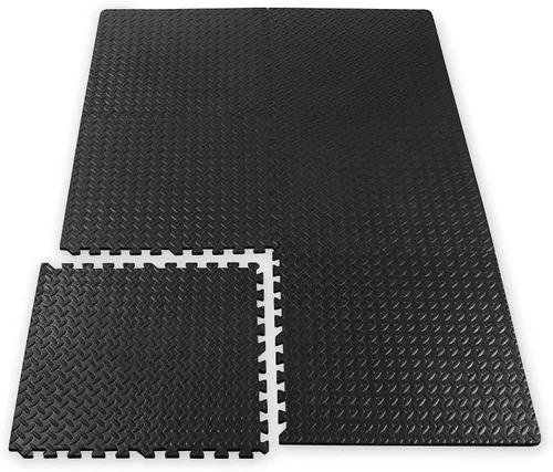 Miniatura 2 de Gaiam Essentials Tapete de ejercicio entrelazado, azulejos cuadrados de espuma de rompecabezas para gimnasio en casa, tapete de entrenamiento