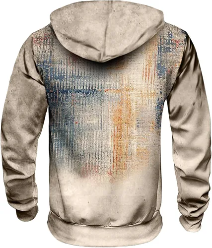Miniatura 4 de Sudaderas con capucha para hombre, diseño azteca occidental, manga larga, con estampado étnico, con cordón y bolsillo