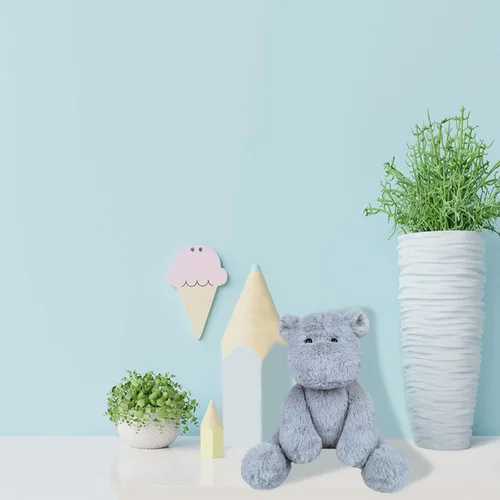 Miniatura 6 de Juguete de peluche de hipopótamo gris, juguete de peluche suave para niños y niñas, regalos para niños o novia, 8.5 pulgadas