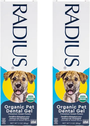 RADIUS Canine Pet - Pasta de dientes canina, camote de canela, 3 onzas, pasta dental no tóxica para perros, diseñada para limpiar los dientes, ayuda