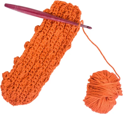 Miniatura 6 de Divit Shilp Streamline - Ganchos de ganchillo con mango ergonómico Aguja de tejer de madera de corazón morado de 7 pulgadas, tejido de hilo
